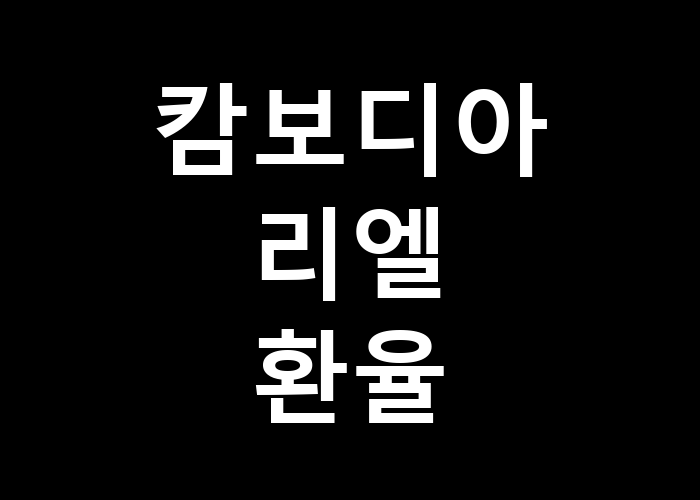 캄보디아 리엘 환율 체크하는 법